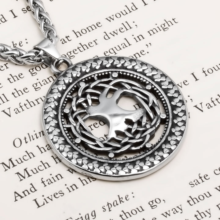 Yggdrasil Viking Pendant Necklace 316L Stainless Steel