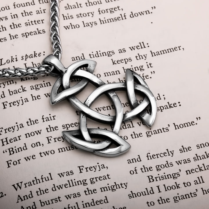 Celtic Trinity Knot Viking Pendant Necklace 316L Stainless Steel
