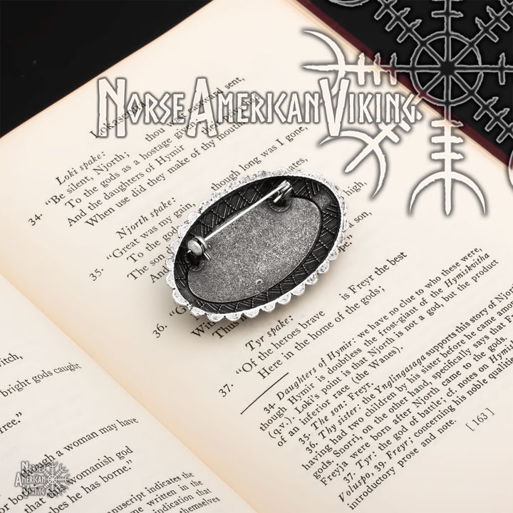 Raven Viking Brooch Zinc Alloy