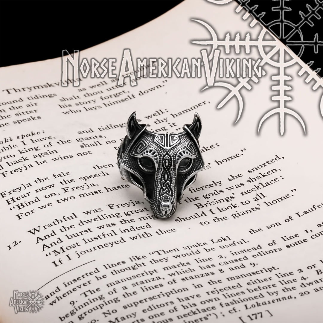 Fenrir Wolf Viking Ring 316L Stainless Steel - view 2