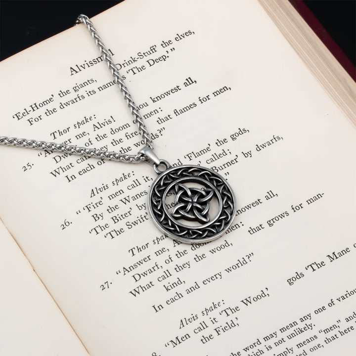 Volva Witch Knot Pendant Necklace Stainless Steel Viking