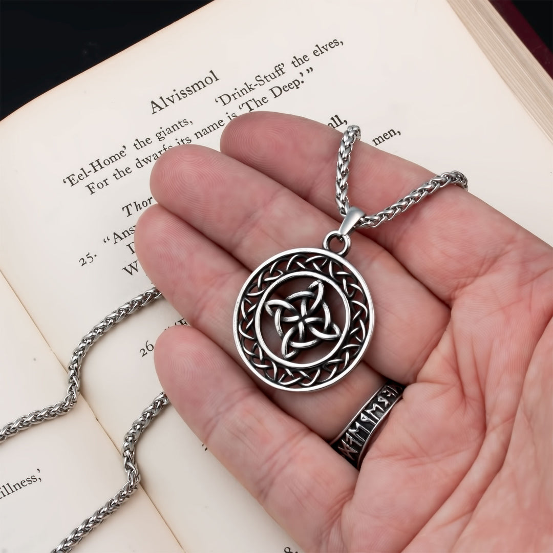 Volva Witch Knot Pendant Necklace Stainless Steel Viking