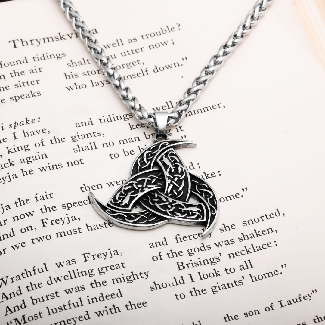 Celtic Trinity Knot Viking Pendant Necklace 316L Stainless Steel