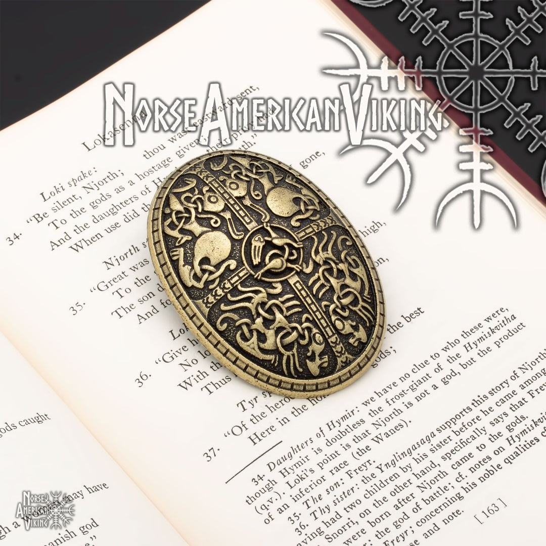 Viking Broa Oval Tortoise Brooch