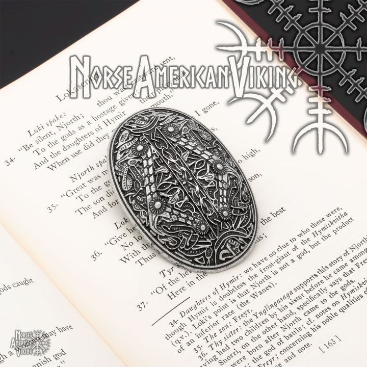 Oval Viking Brooch Zinc Alloy