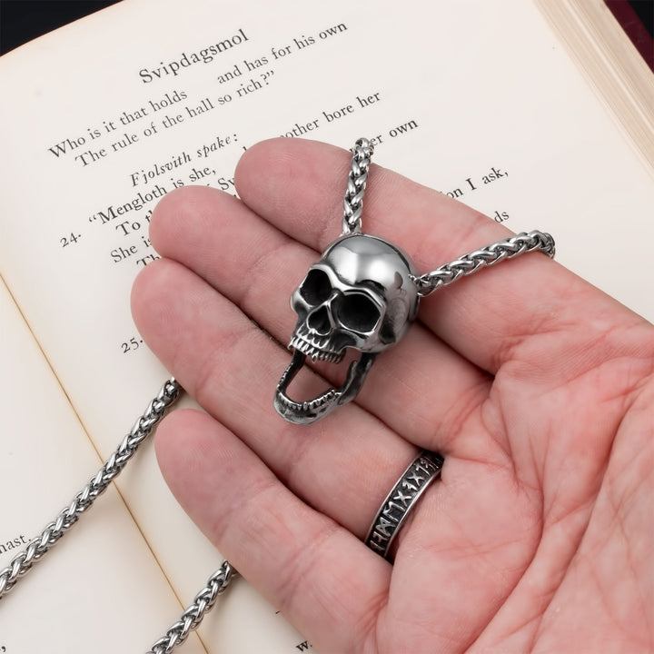 Skull of Your Enemy Pendant Necklace Stainless Steel Viking