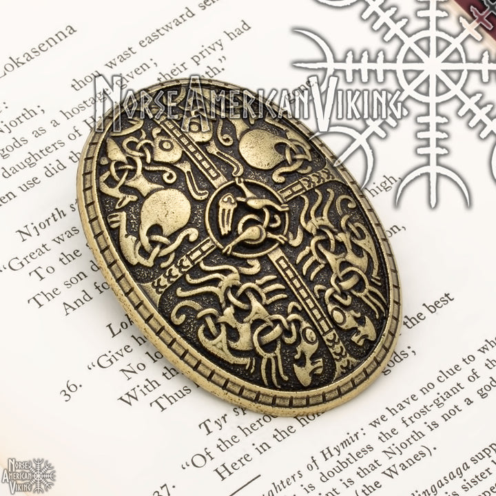 Viking Broa Oval Tortoise Brooch