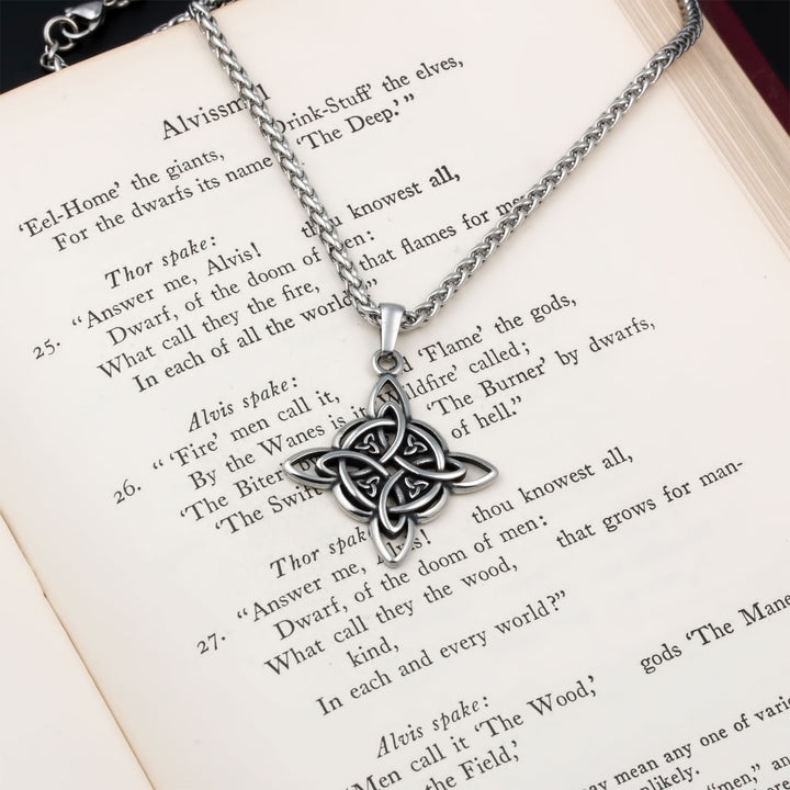 Volva Witch Knot Pendant Necklace Stainless Steel Viking