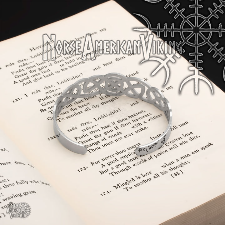 Knot Celtic Cross Viking Cuff Bracelet 316L Stainless Steel - view 10
