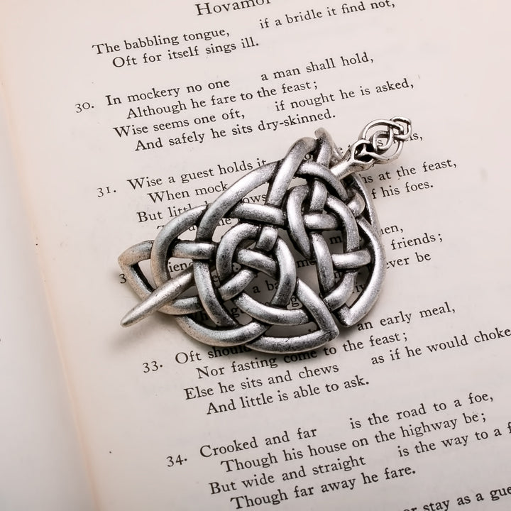 Viking Norse Knot Hair Pin Silver