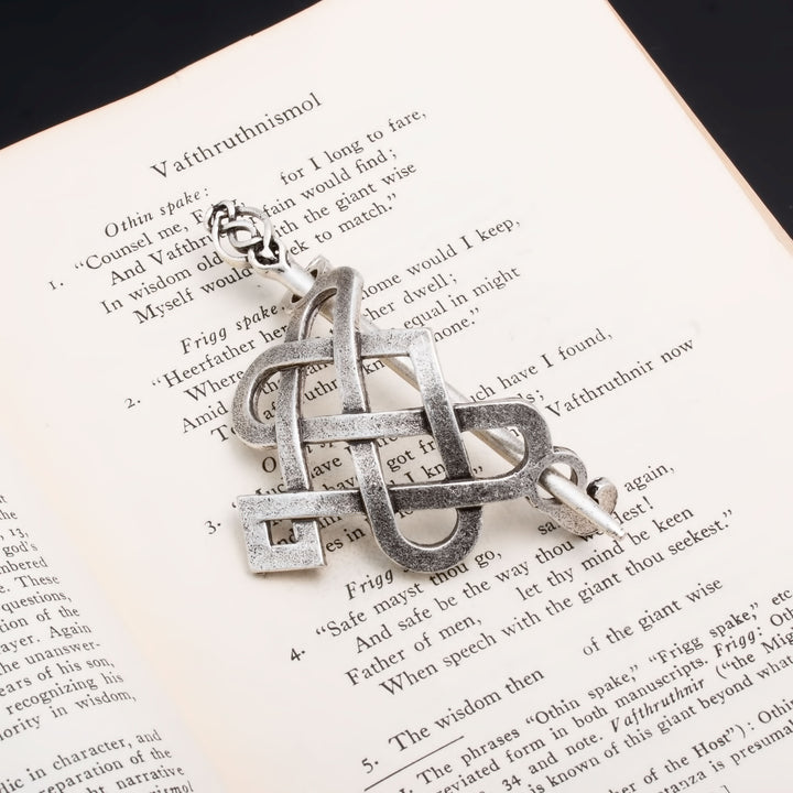 Viking Norse Celtic Love Knot Hair Pin Silver