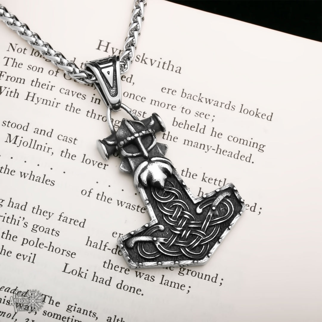 Viking Mjolnir Thor's Hammer Odin Stainless Steel Pendant Necklace