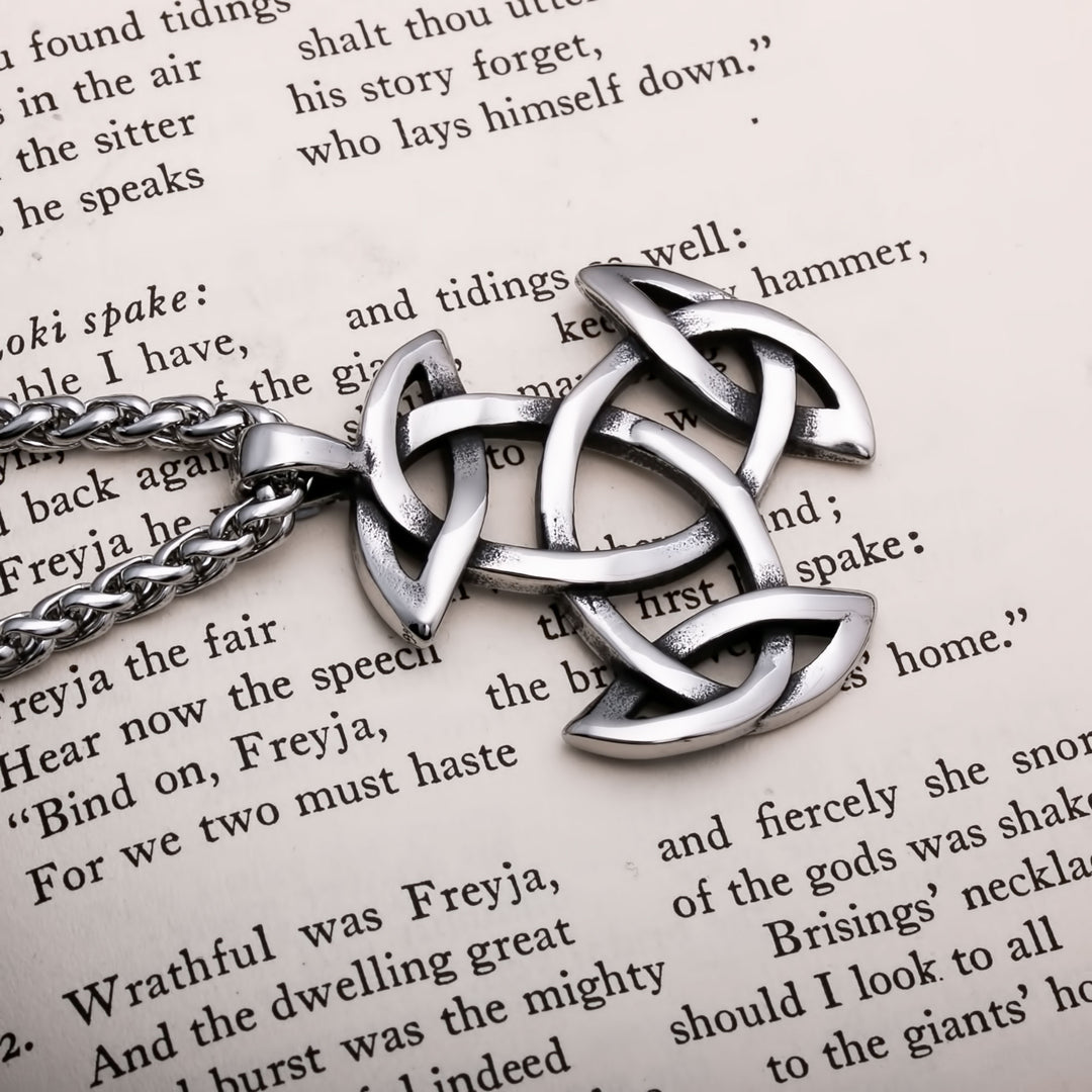 Celtic Trinity Knot Viking Pendant Necklace 316L Stainless Steel
