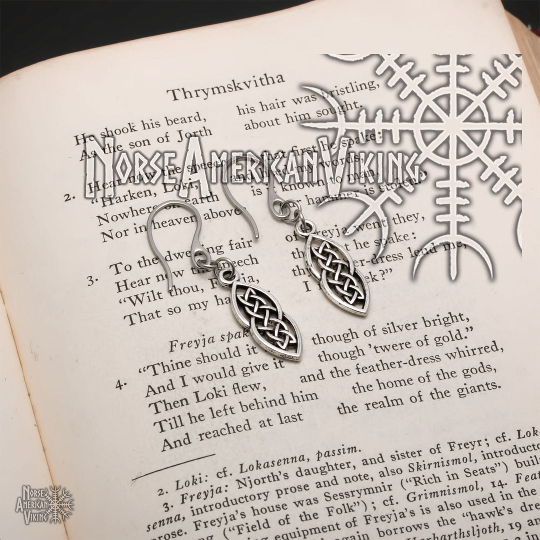 Elder Futhark Rune Viking Dangle Earrings Zinc Alloy