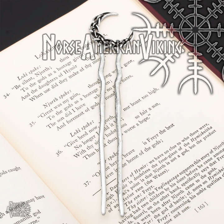 Plaited Crescent Moon  Double Hair Stick