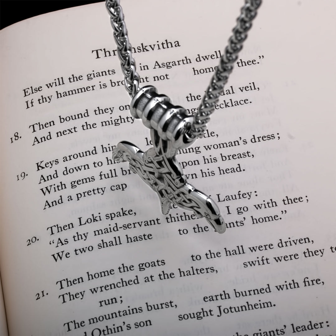 Mjolnir Viking Pendant Necklace 316L Stainless Steel