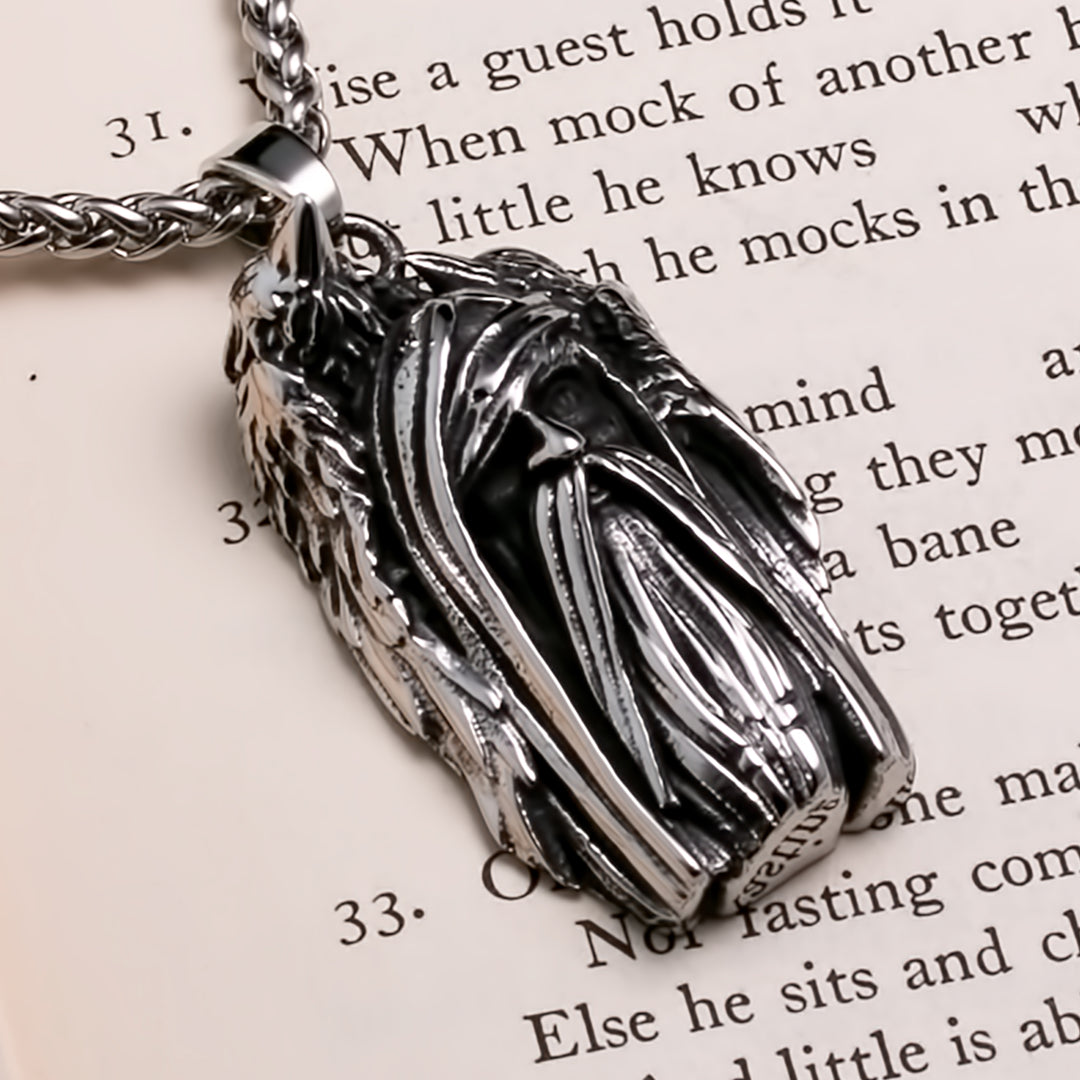 Raven Viking Pendant Necklace 316L Stainless Steel