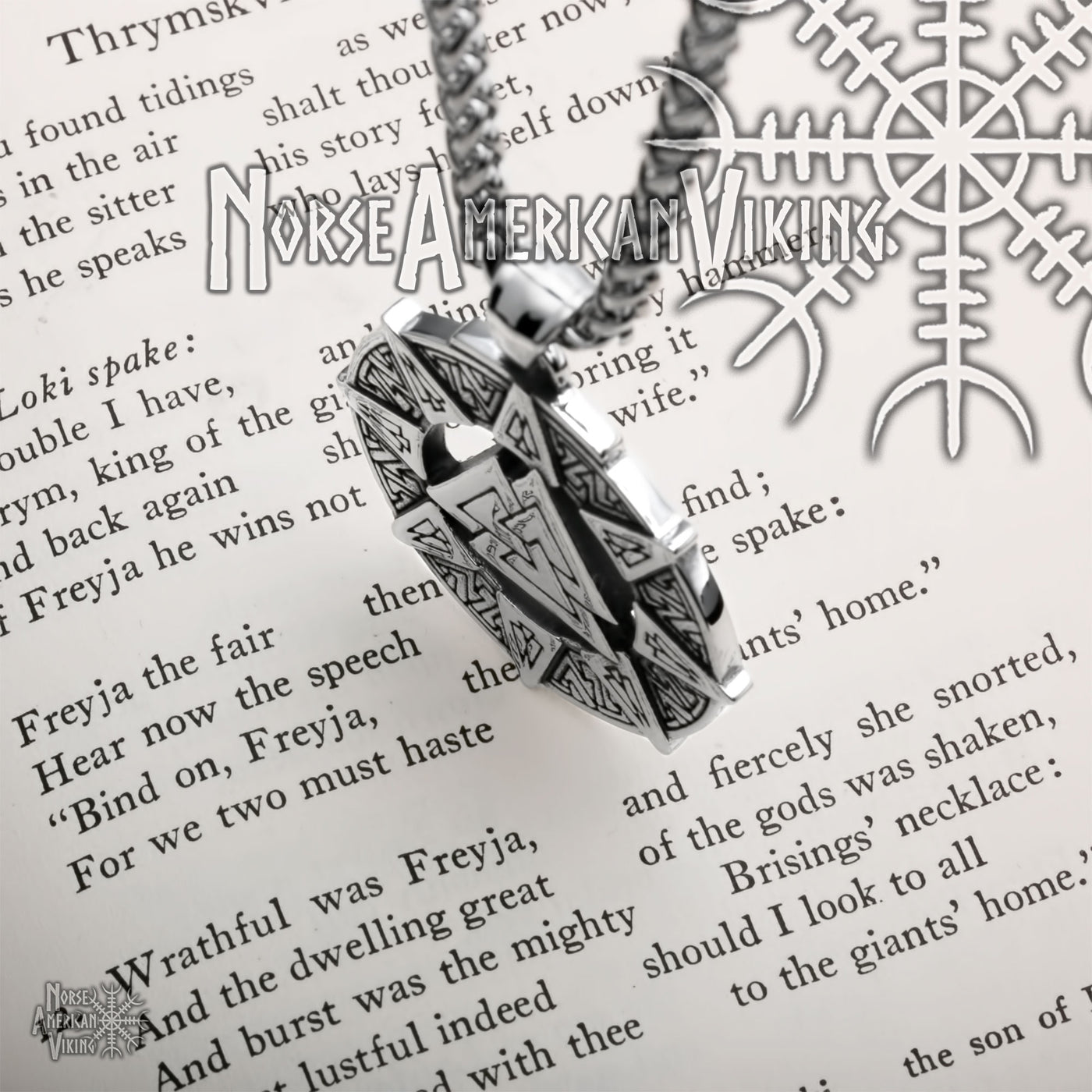 Viking Valknut Slain Warrior Knot Stainless Steel Pendant Necklace