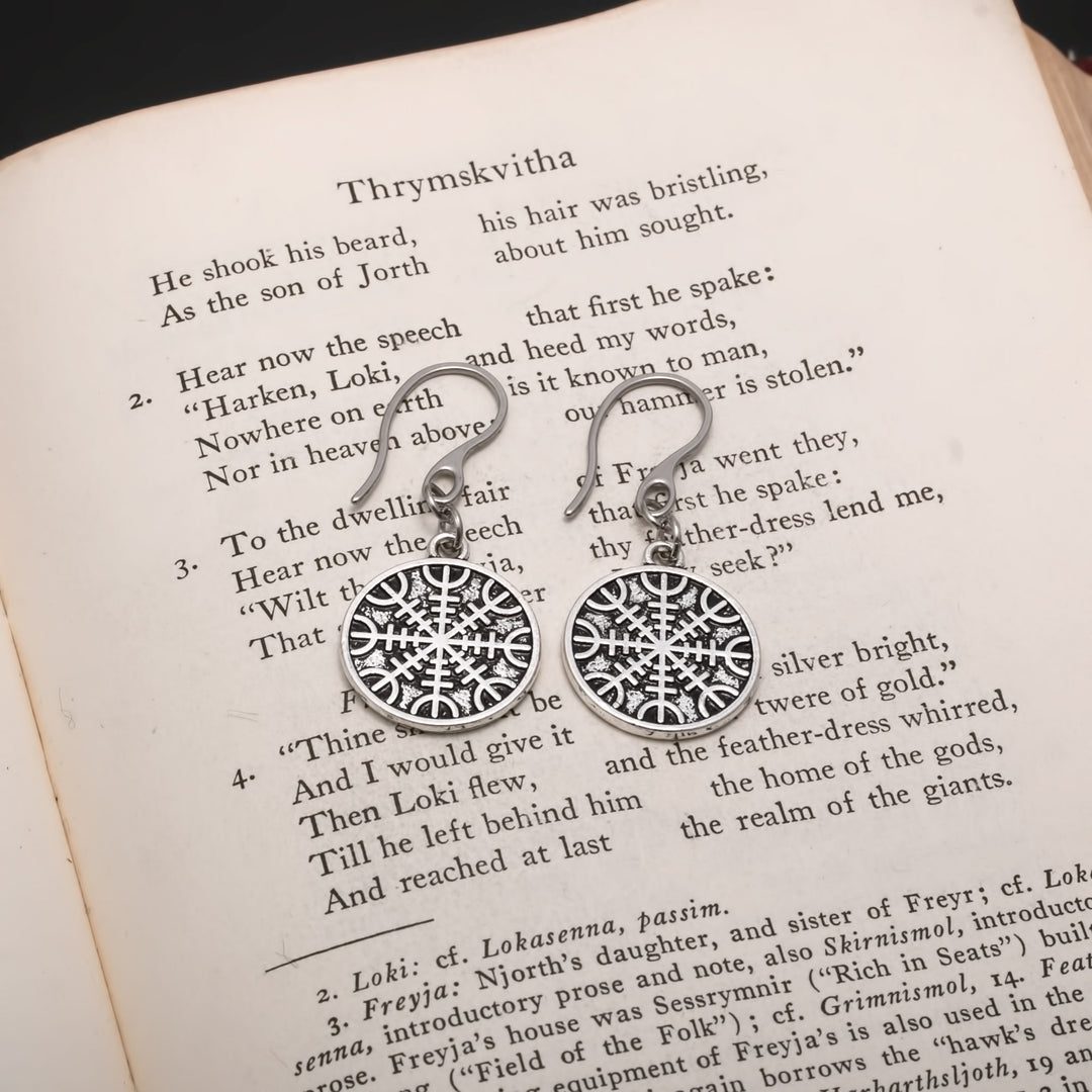 Viking Helm of Awe Earrings