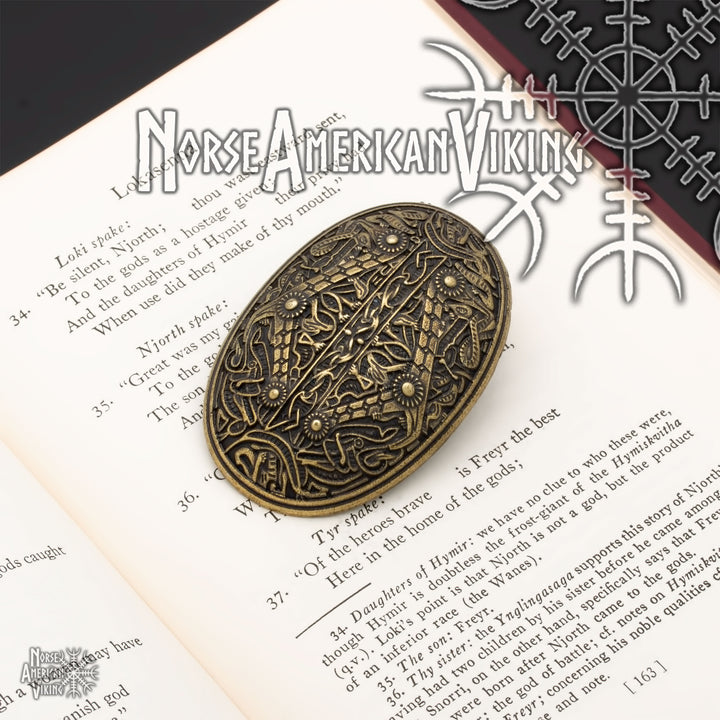 Oval Viking Brooch Zinc Alloy