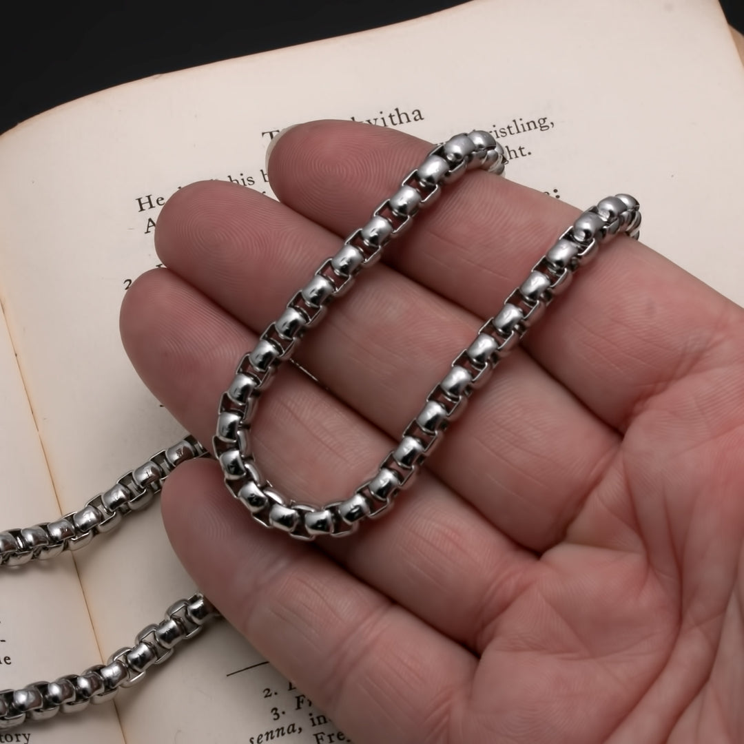 5.5mm Stainless Steel Chain Necklace Rounded Box Chain 316L