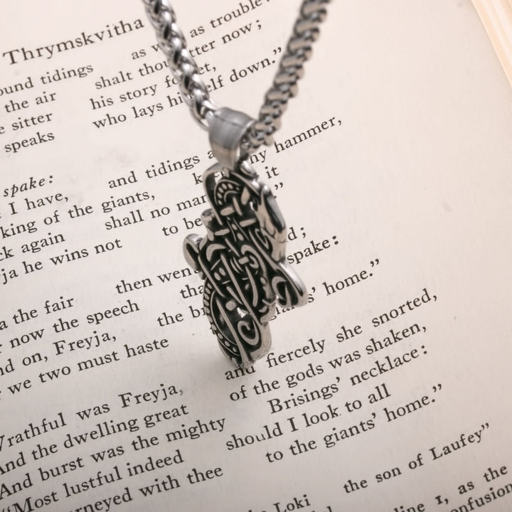 Dragon Knot Viking Pendant Necklace 316L Stainless Steel - view 6