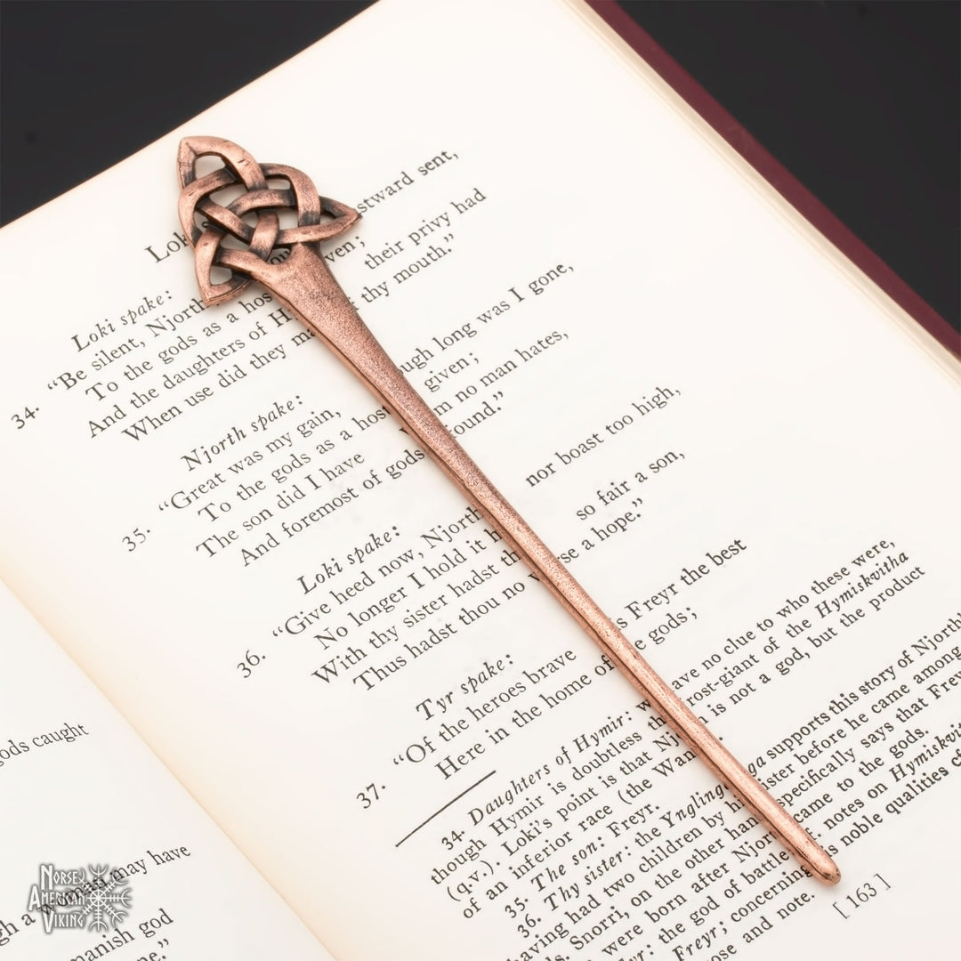 Trinity Knot Hair Stick Copper Tone Zinc Alloy - view 3