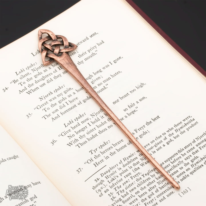 Trinity Knot Hair Stick Copper Tone Zinc Alloy - view 3