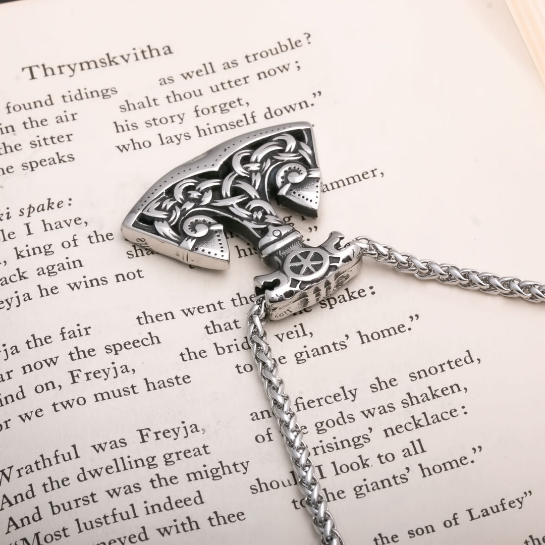 Axe Knot Plait Viking Pendant Necklace 316L Stainless Steel - view 5
