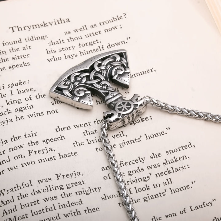 Axe Knot Plait Viking Pendant Necklace 316L Stainless Steel - view 5