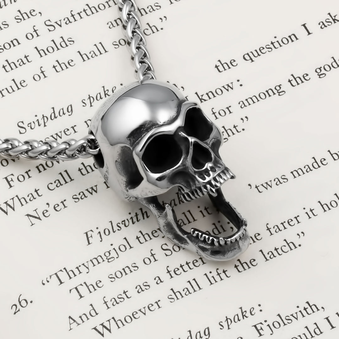 Skull of Your Enemy Pendant Necklace Stainless Steel Viking