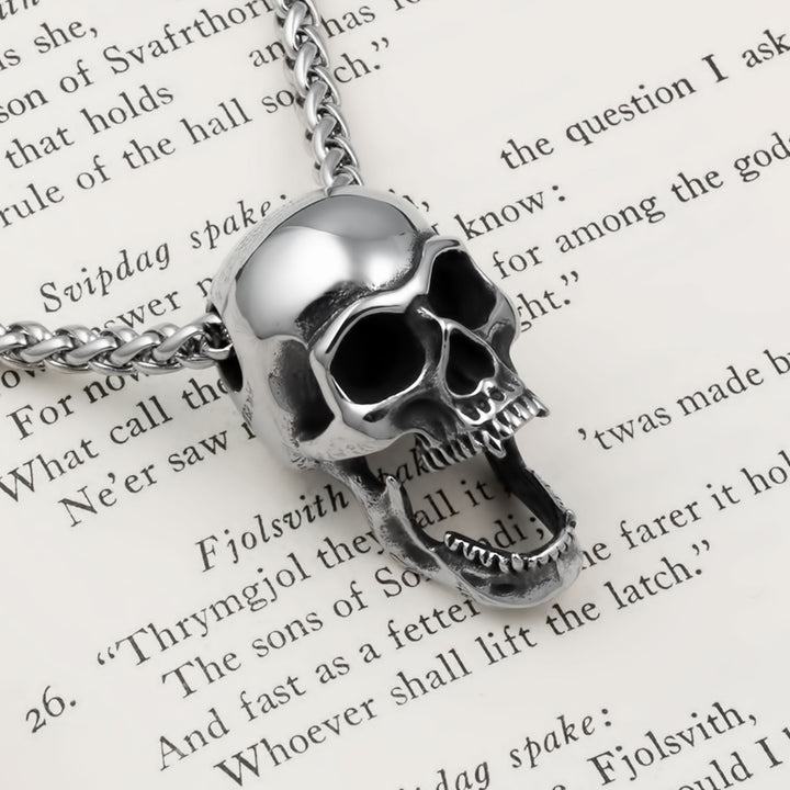 Skull of Your Enemy Pendant Necklace Stainless Steel Viking