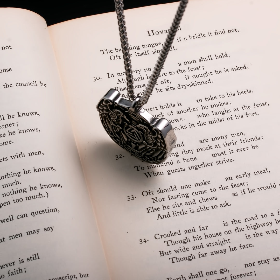 Valknut Viking Pendant Necklace 316L Stainless Steel