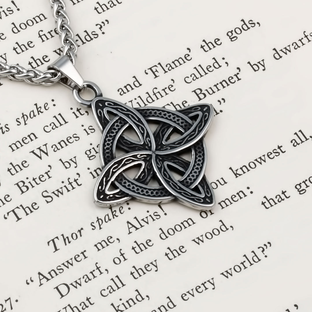 Volva Witch Knot Pendant Necklace Stainless Steel Viking