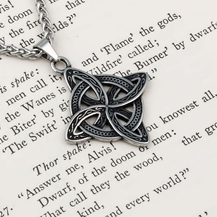 Volva Witch Knot Pendant Necklace Stainless Steel Viking