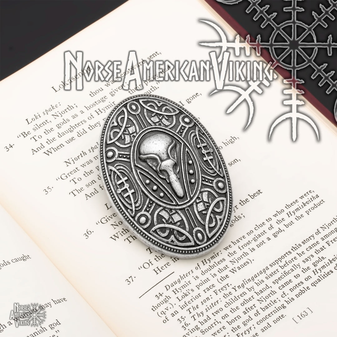 Raven Viking Brooch Zinc Alloy