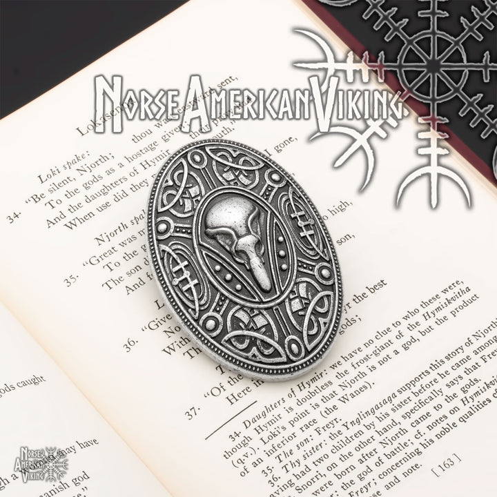 Raven Viking Brooch Zinc Alloy
