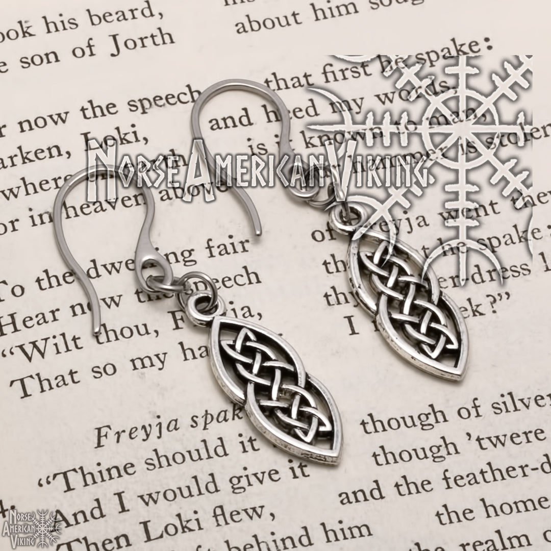 Elder Futhark Rune Viking Dangle Earrings Zinc Alloy