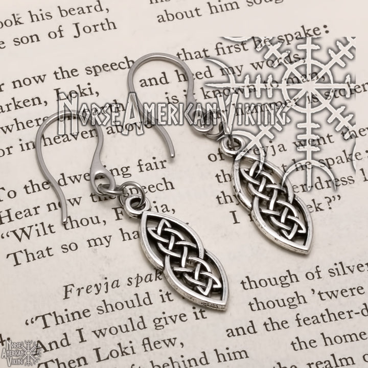 Elder Futhark Rune Viking Dangle Earrings Zinc Alloy