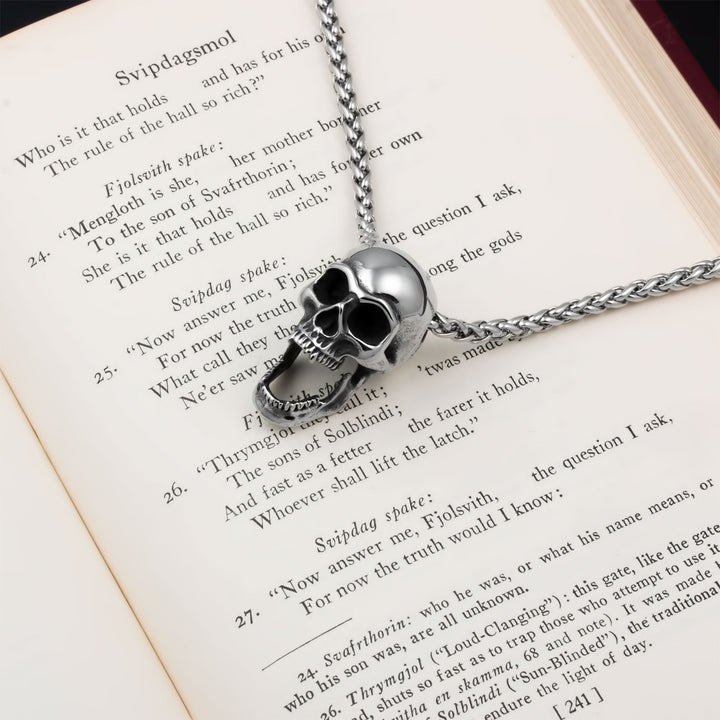 Skull of Your Enemy Pendant Necklace Stainless Steel Viking