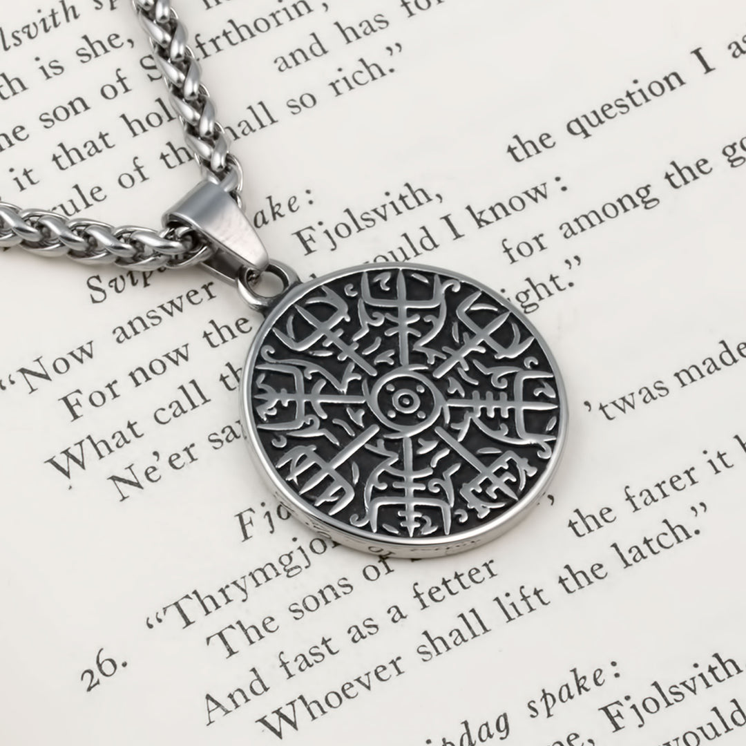 Vegvisir Pendant Necklace Stainless Steel Viking