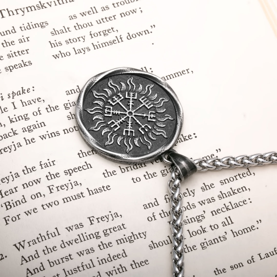 Vegvisir Viking Pendant Necklace 316L Stainless Steel