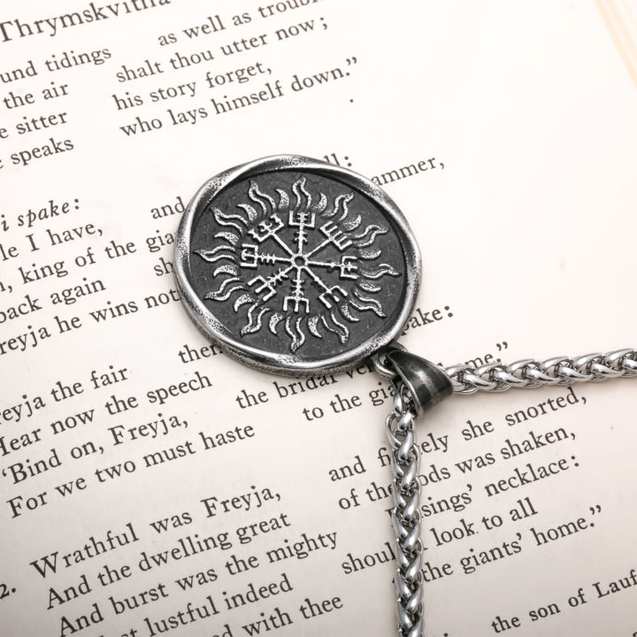 Vegvisir Viking Pendant Necklace 316L Stainless Steel