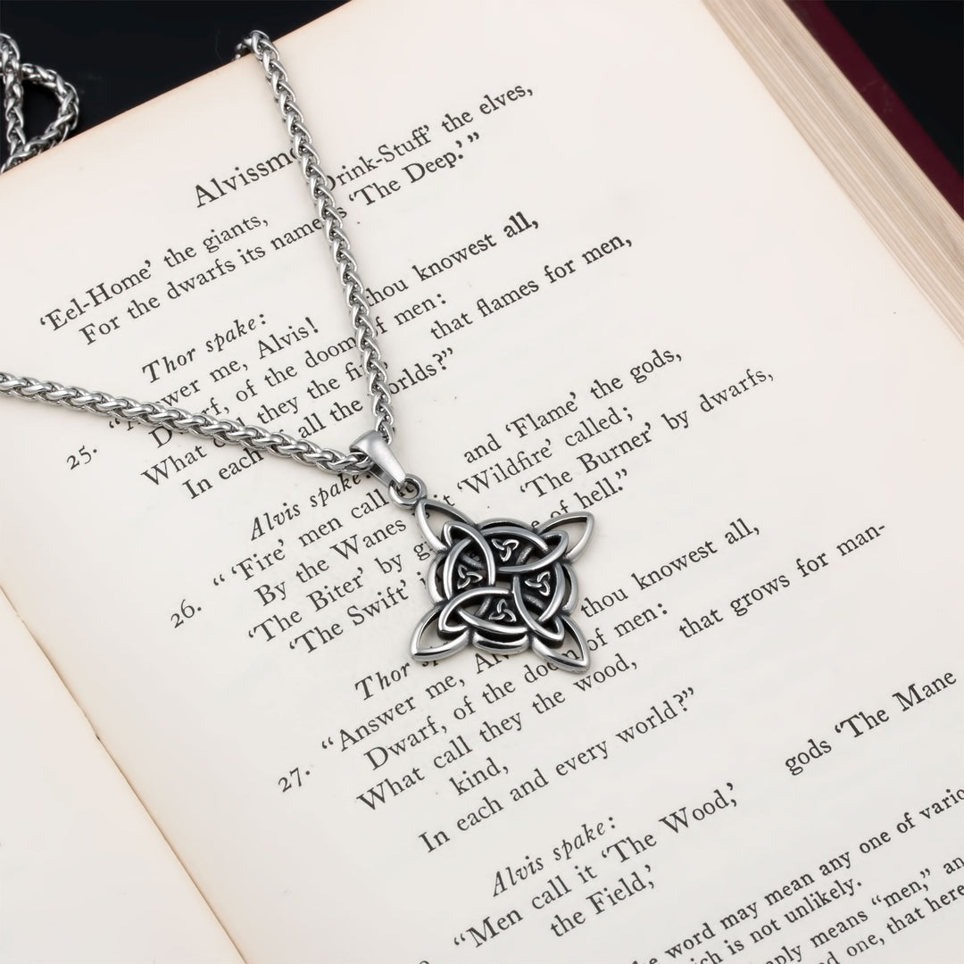 Volva Witch Knot Pendant Necklace Stainless Steel Viking