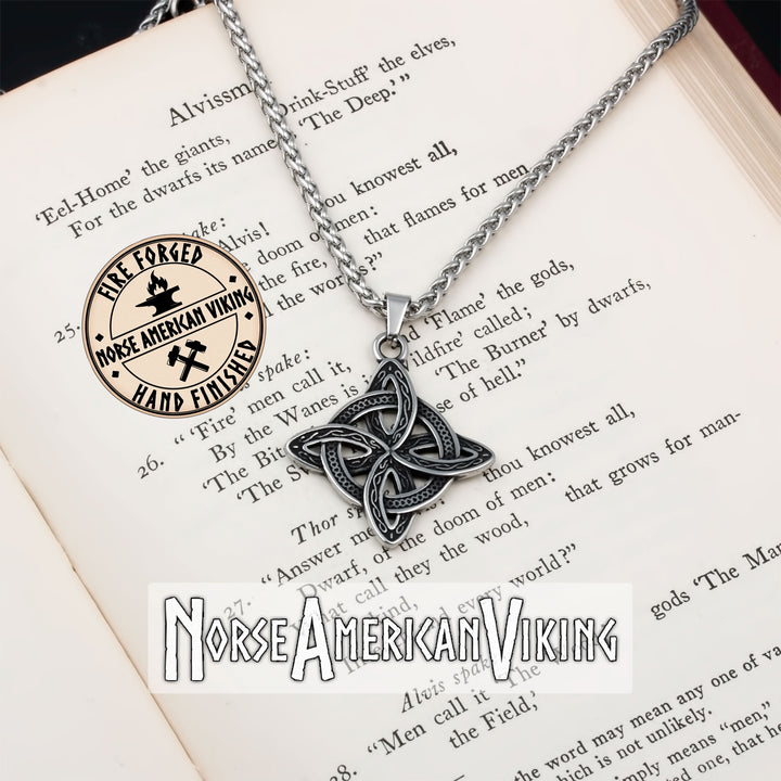 Viking Volva Witch Knot Stainless Steel Pendant Necklace