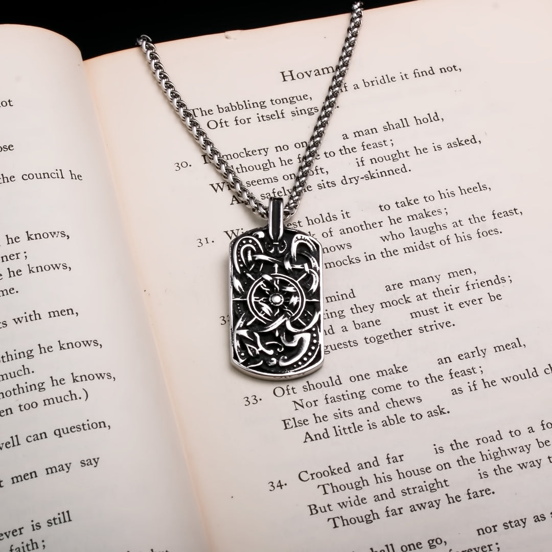 Helmet Viking Pendant Necklace 316L Stainless Steel