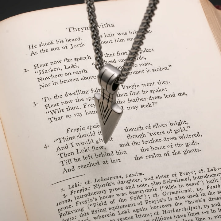 Viking Gungnir Stainless Steel Pendant Necklace