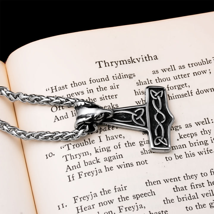 Mjolnir Viking Pendant Necklace 316L Stainless Steel