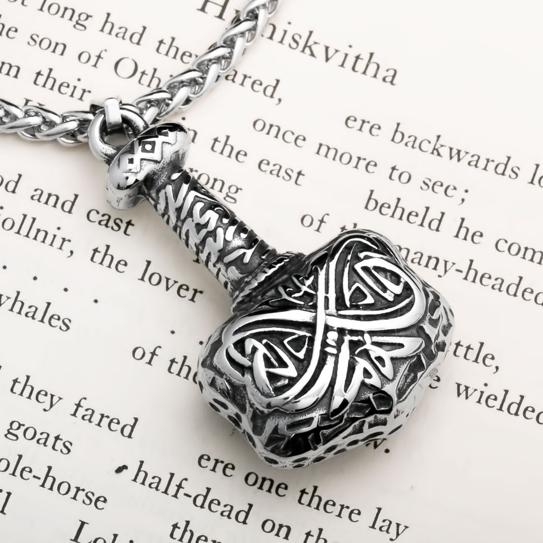 Mjolnir Viking Pendant Necklace 316L Stainless Steel
