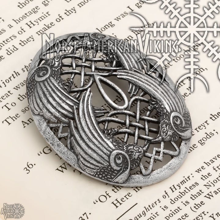 Raven Viking Brooch Zinc Alloy